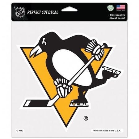 Pittsburgh Penguins Decal 8x8 Perfect Cut Color Alternate Design Special Order